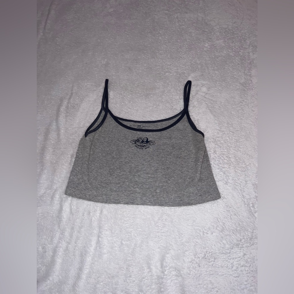 Brandy Melville heaven sent gray tank top